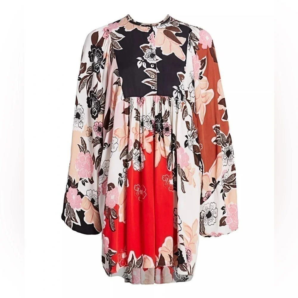 BYTIMO floral puff sleeve mini dress XS - Picture 3 of 13